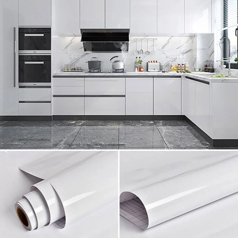 80CM Wide Matte And Shiny Vinyl Contact Paper Bathroom Kitchen Countertops