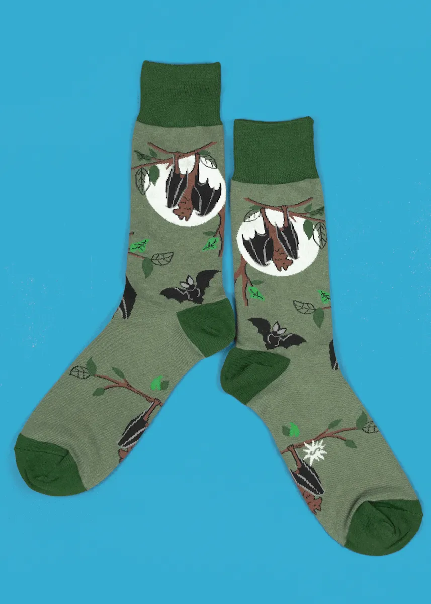Bats Glow-in-the-Dark Men's Socks