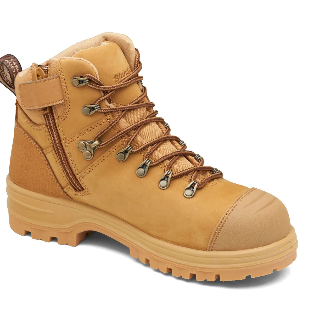 Blundstone Unisex Zip Up Series Safety Boot (Wheat) 243