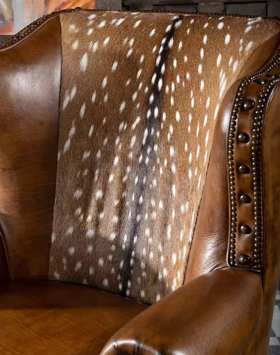 Burnished Leather & Axis Chair