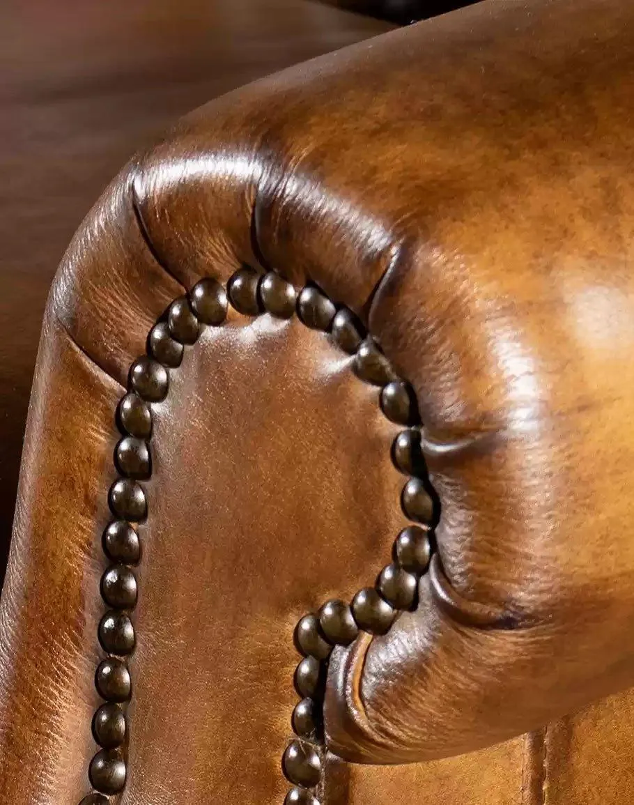 Burnished Leather & Axis Chair