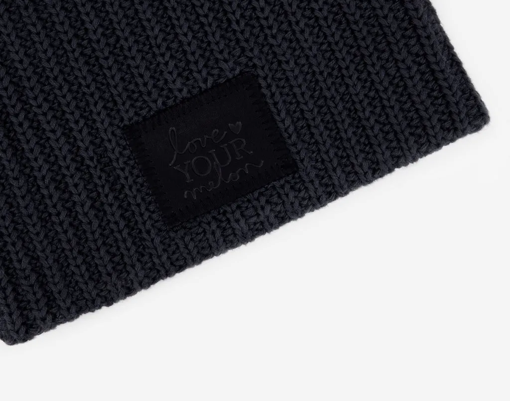 Dark Charcoal Monochrome Beanie
