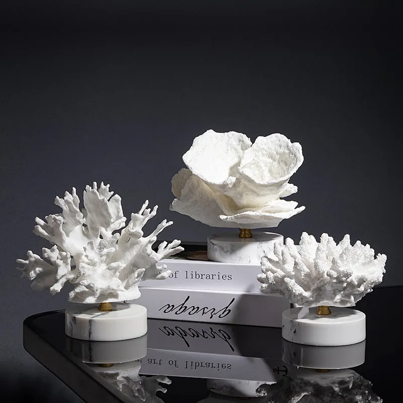 Faux White Coral Ornament