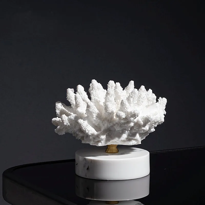 Faux White Coral Ornament