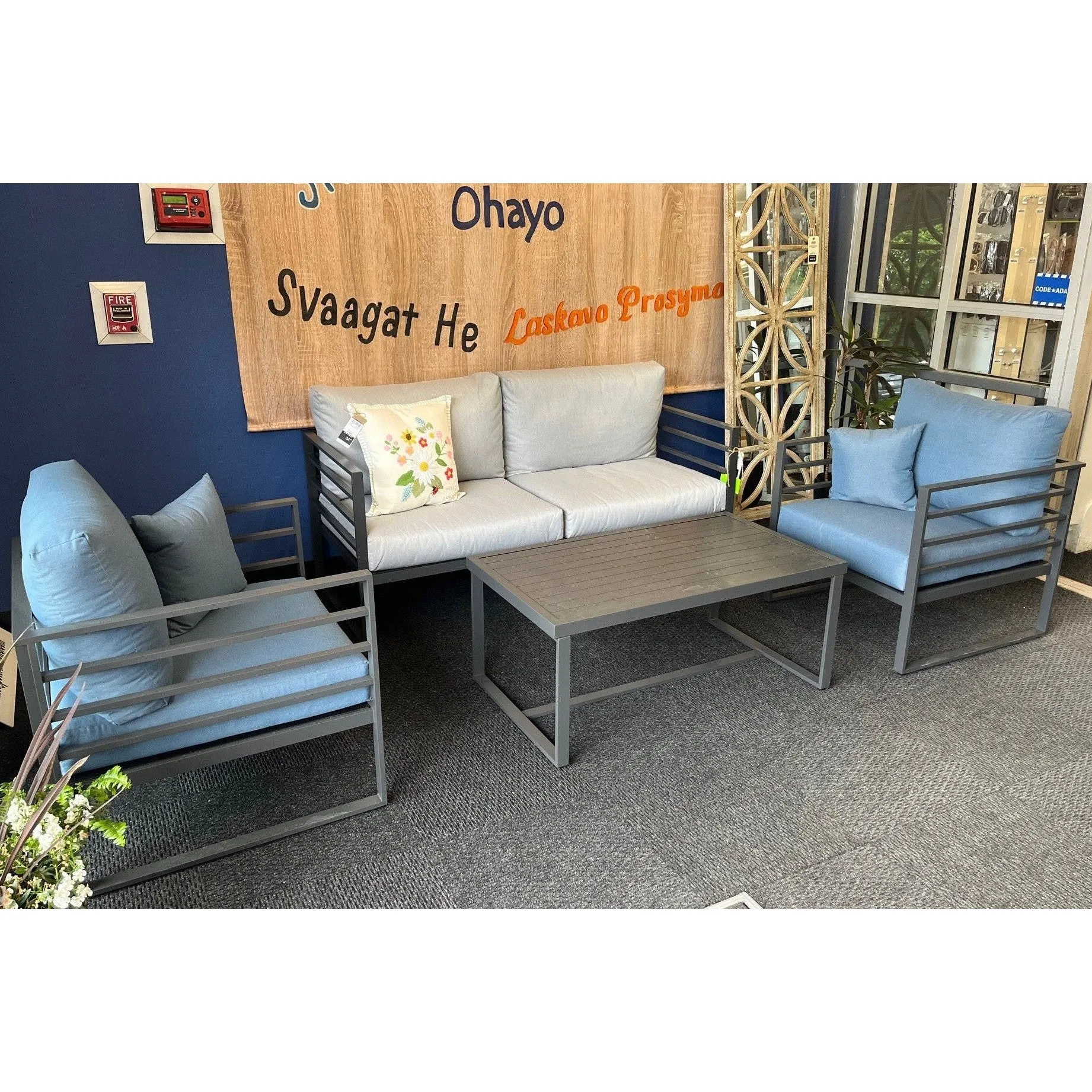 Graphite Grey 4-Piece Outdoor Seating Set