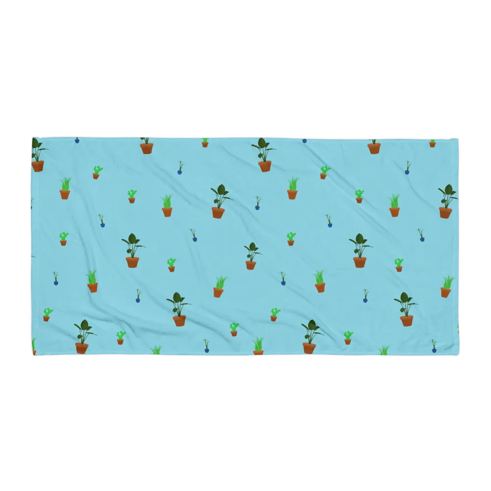 House Plants Print Beach Towel