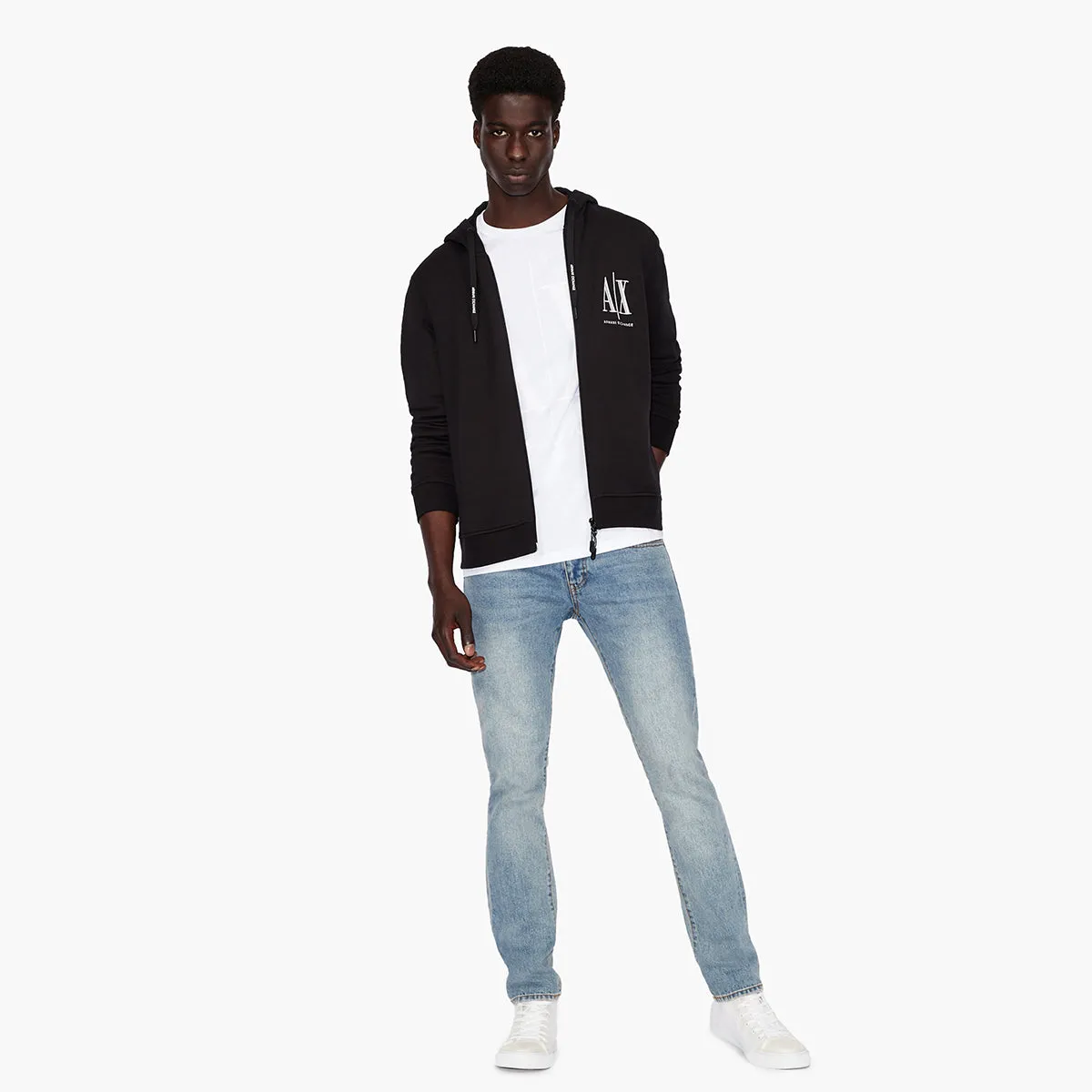 Icon Logo Zip Up Hooded Sweatshirt