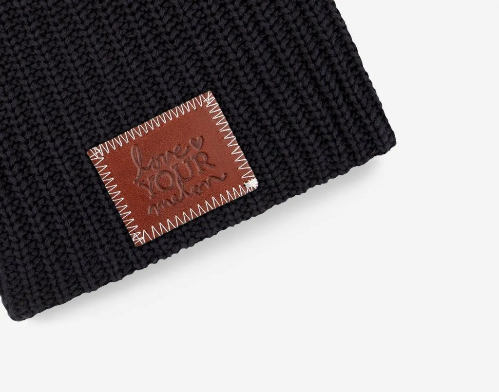 Kids Black Beanie