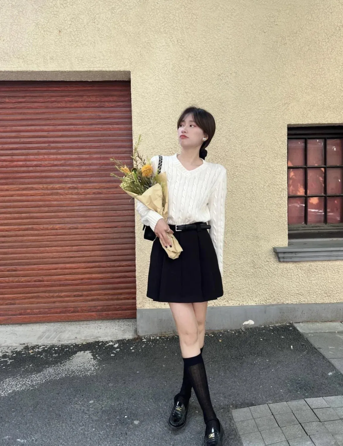 Knitted Top Casual Short Pullovers Lady Sweater V-neck Slim Solid Womens Jumper  Autumn Winter Female Long Sleeve Twist Traf