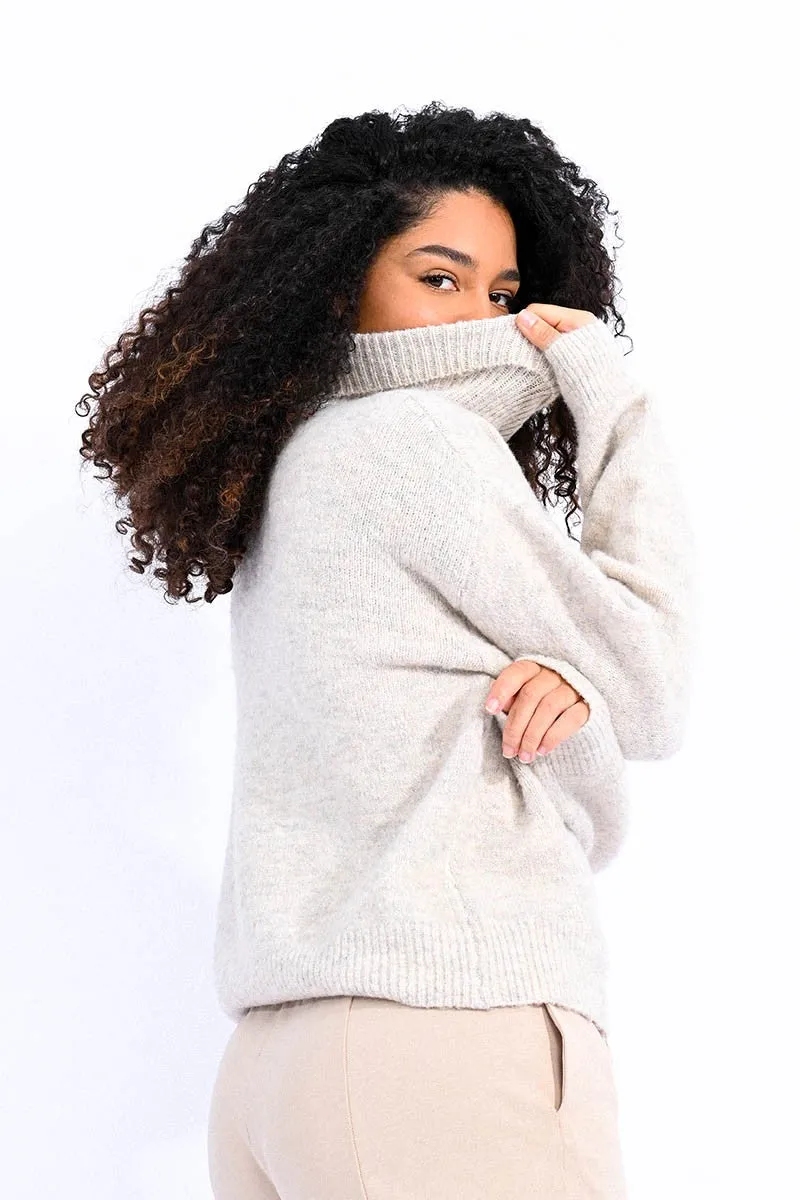 Lili Sidonio Casual Off White Knitted Sweater