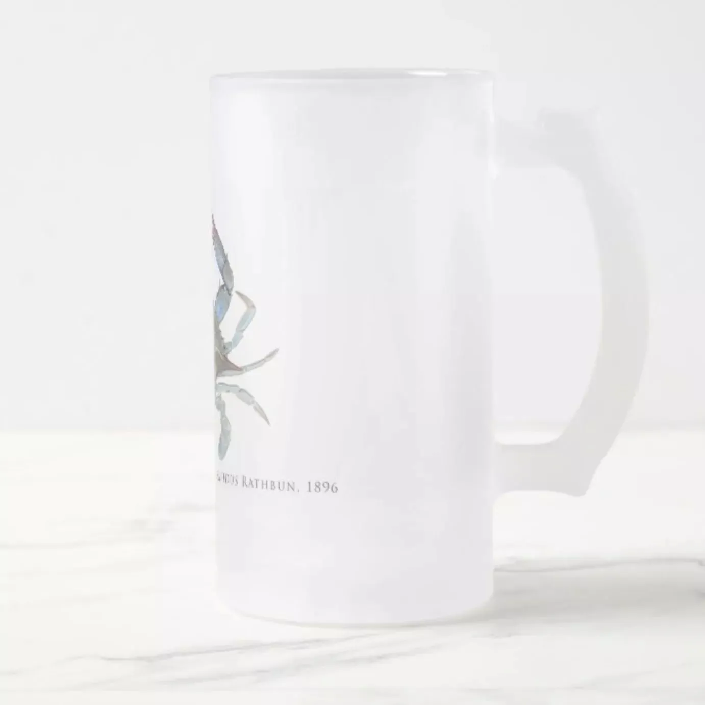 Louisiana Blue Crab - Frosted Glass Stein