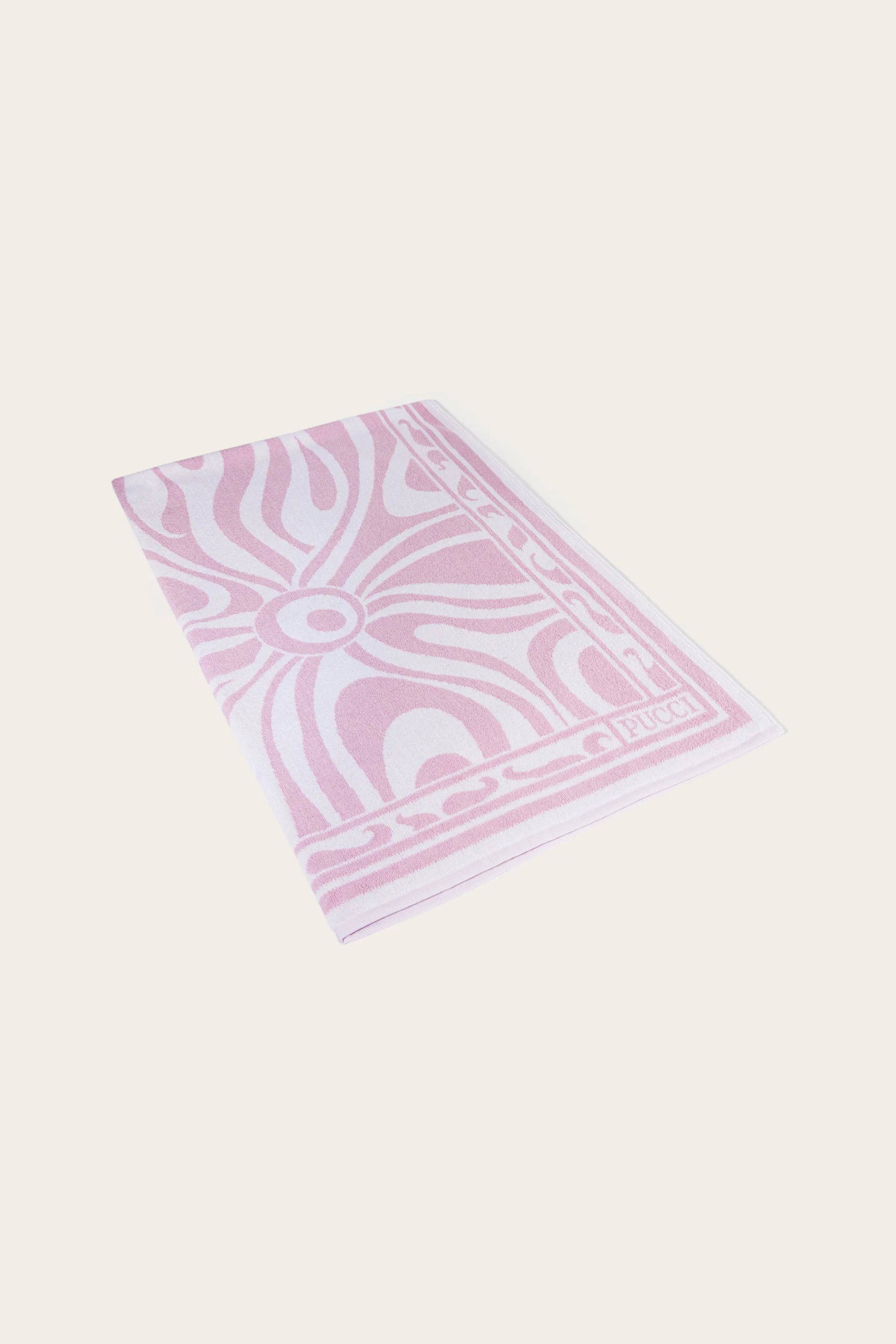 Marmo-Jacquard Cotton Beach Towel