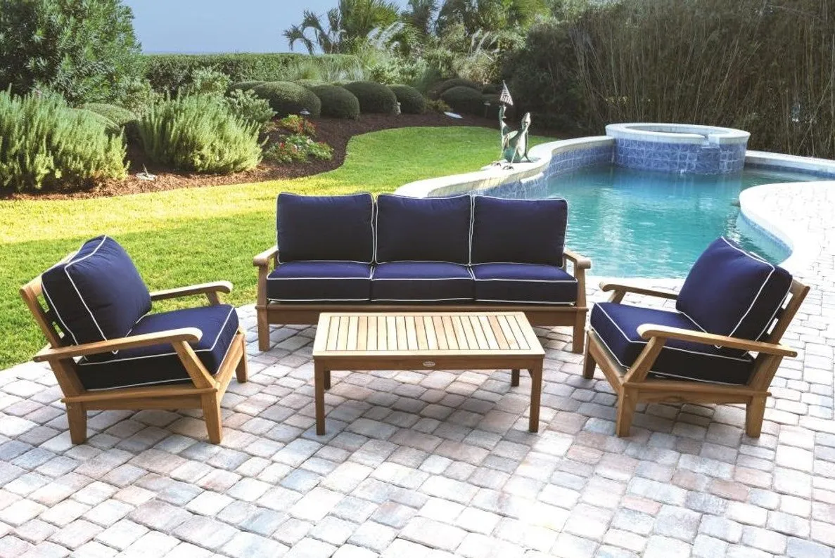 Miami Teak 79" Outdoor Sofa - 3 Position Reclining - New for 2024