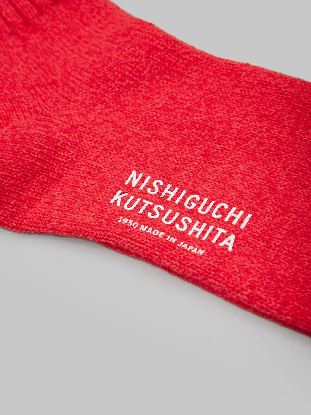 Nishiguchi Kutsushita Silk Cotton Socks Red