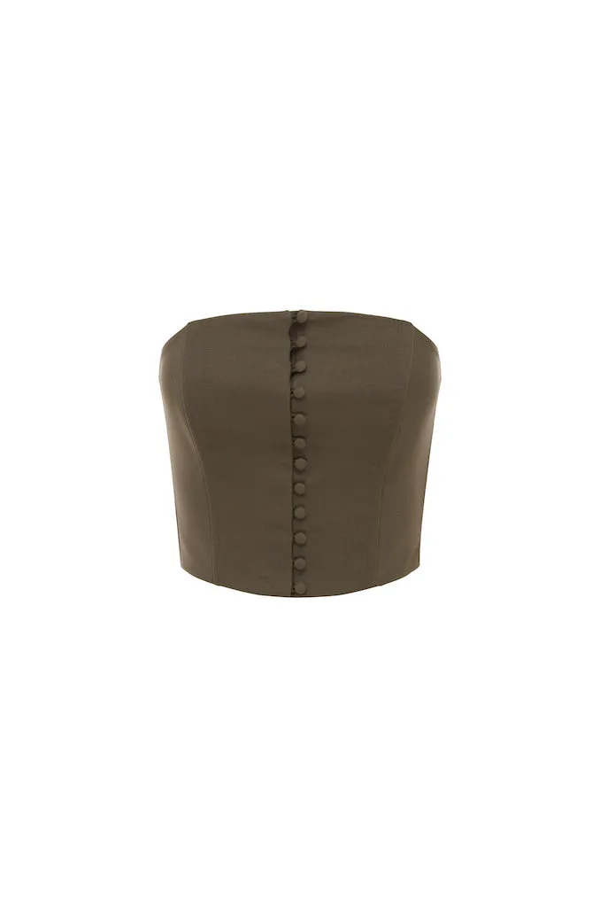 Oliver Corset Top - Chocolate