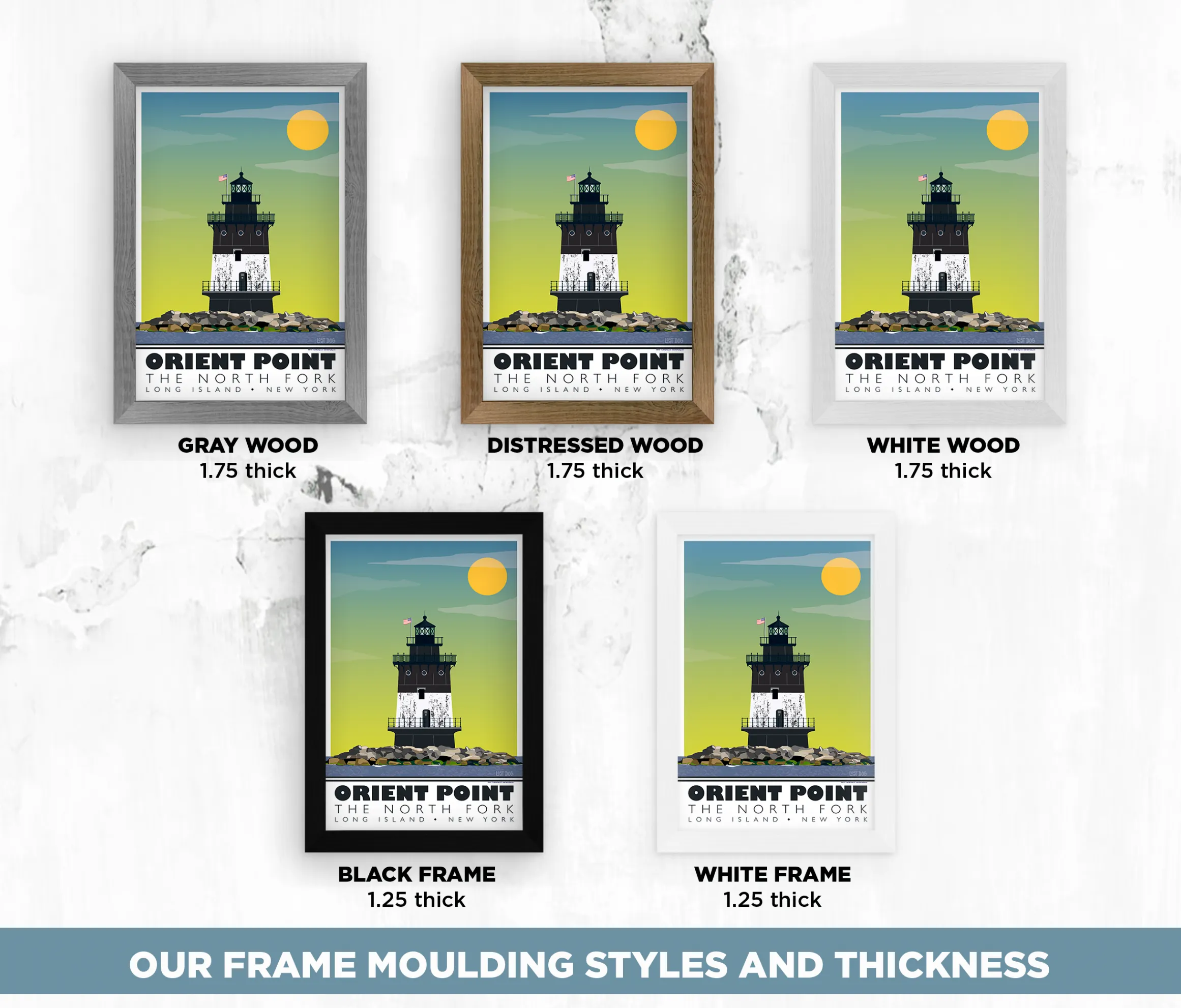 Orient Point Lighthouse Illustration