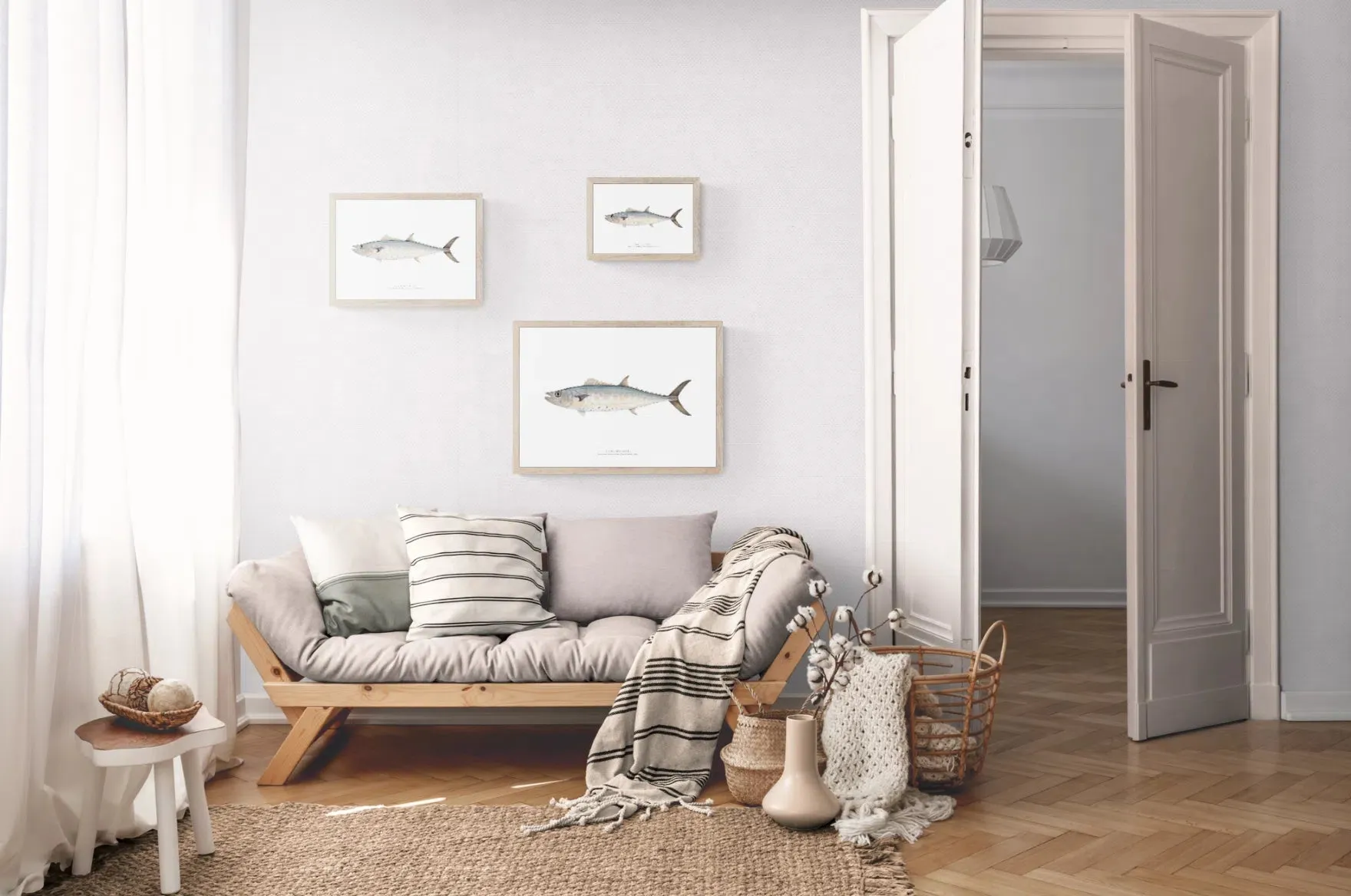 Shark Mackerel, Grammatorcynus bicarinatus (Quoy & Gaimard 1825) - Fine Art Print