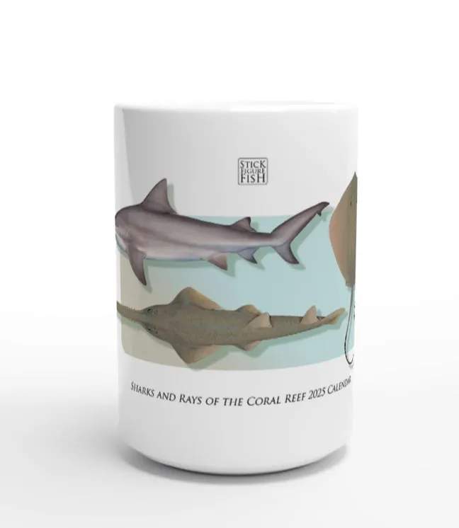 Sharks and Rays of the Coral Reef - Mug