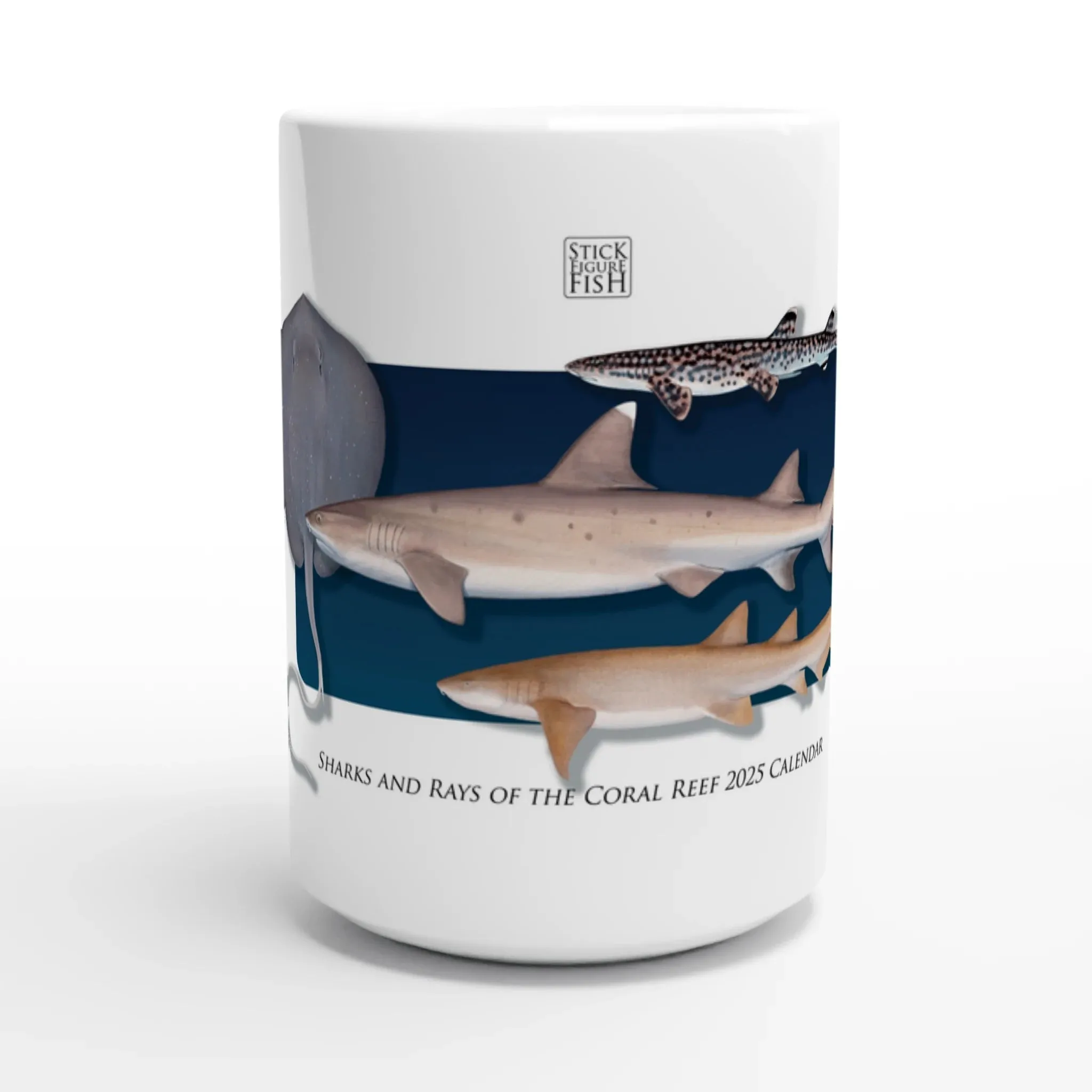 Sharks and Rays of the Coral Reef - Mug