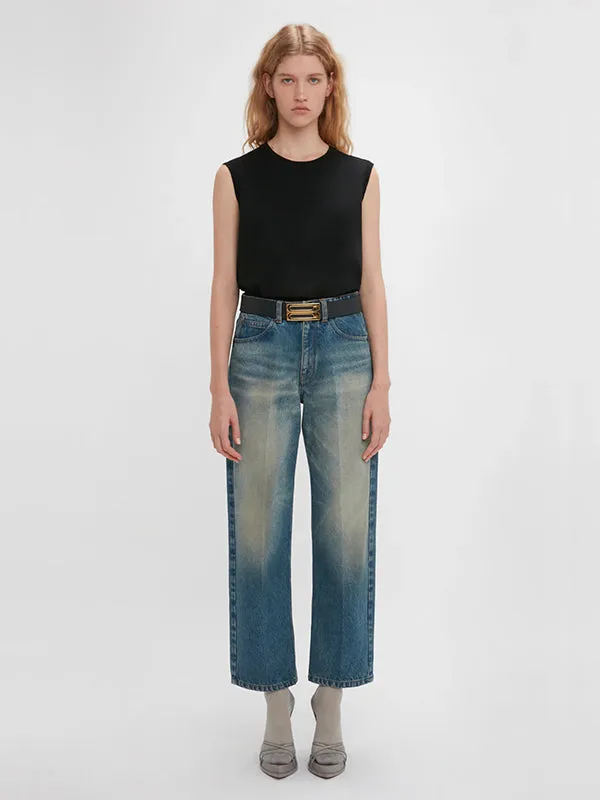 Sleeveless T-Shirt in Black