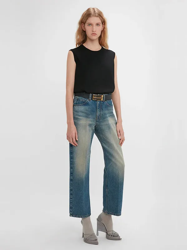Sleeveless T-Shirt in Black