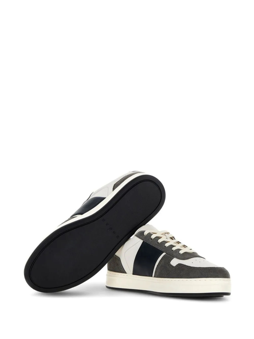 SMOOTH AND SUEDE LEATHER H-TV SNEAKERS.