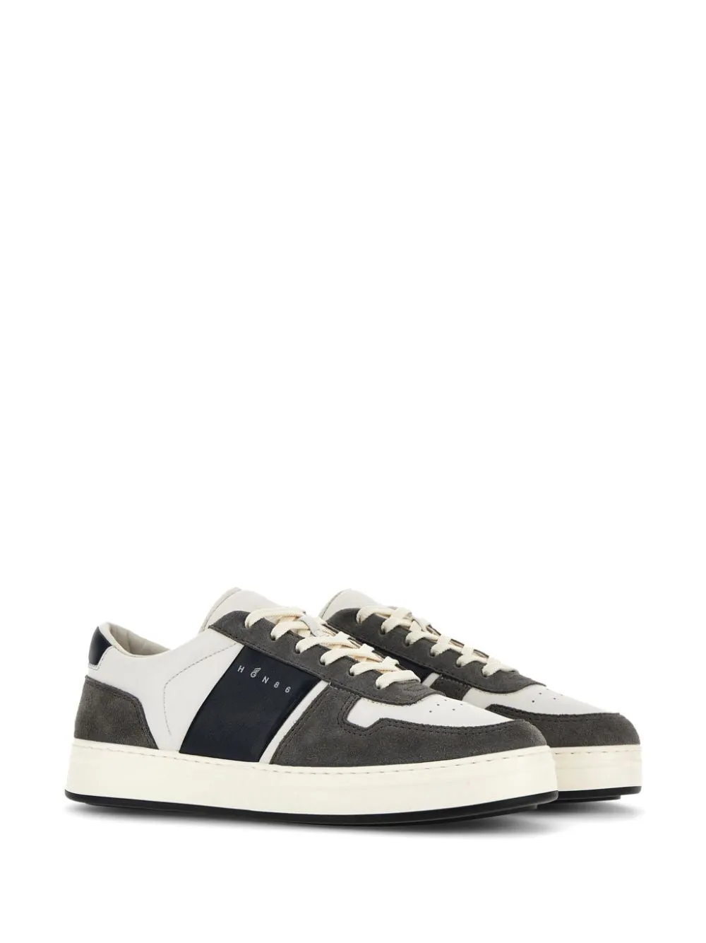 SMOOTH AND SUEDE LEATHER H-TV SNEAKERS.