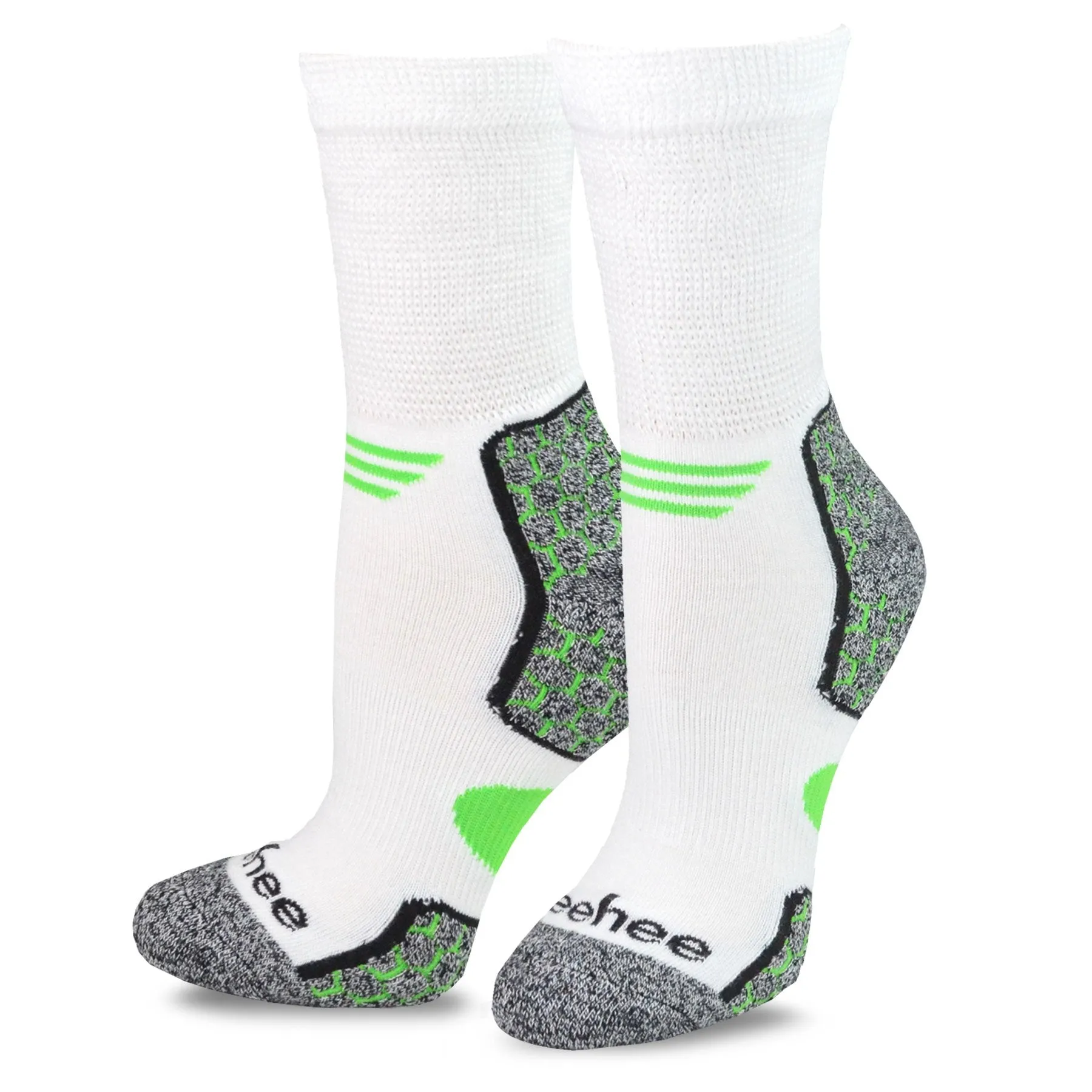 TeeHee Socks Men's Diabetic Bamboo Crew Bright 3-Pack (11987)