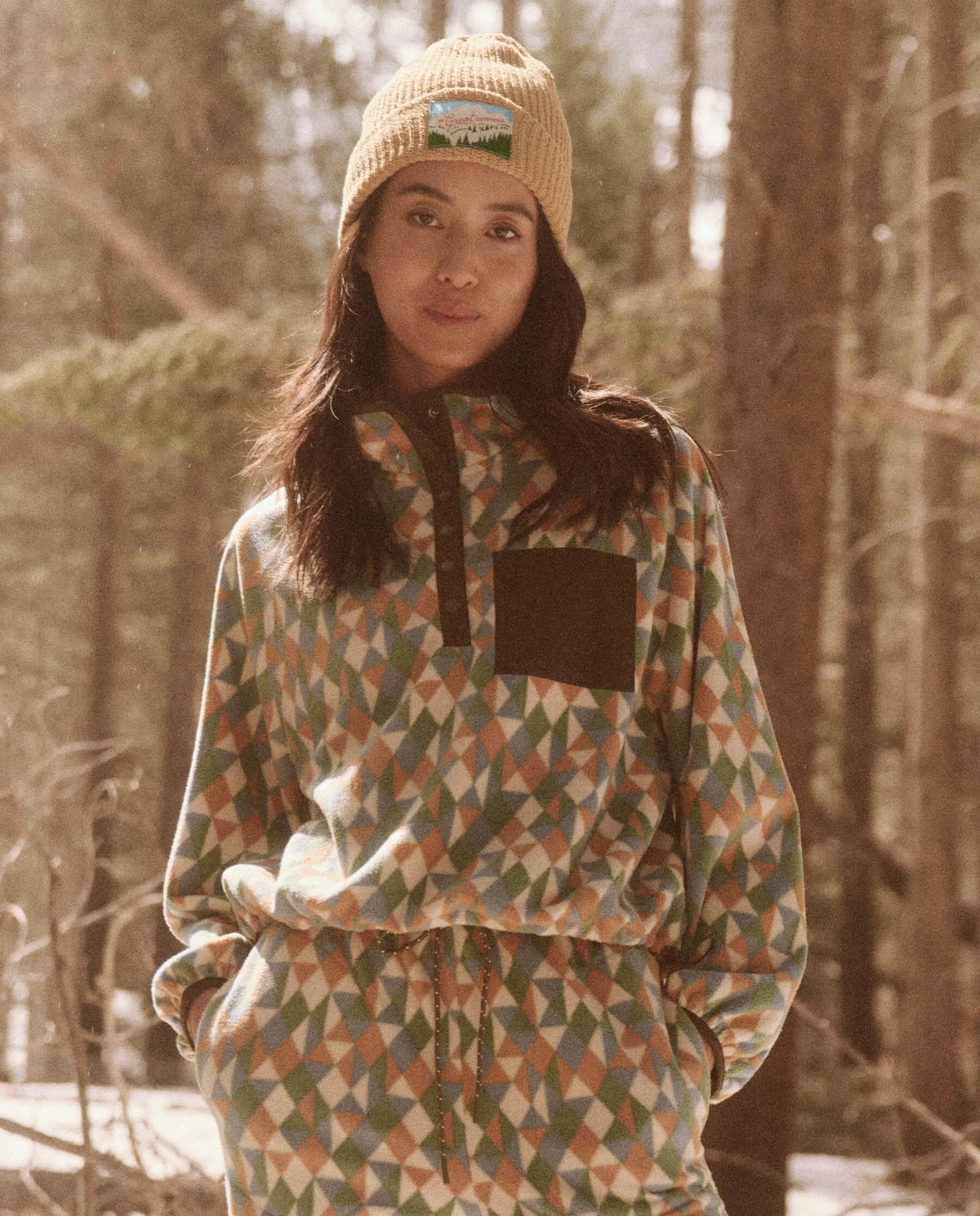 The Excursion Pullover. -- Maple Wood Diamond Geo