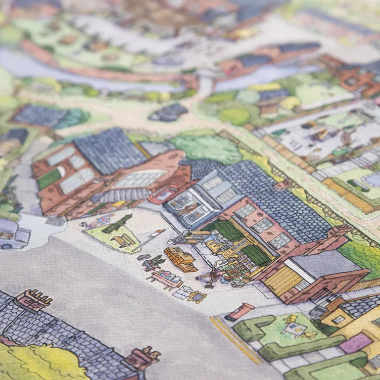Village Map Fine Art Print (Untitled Goose Game)