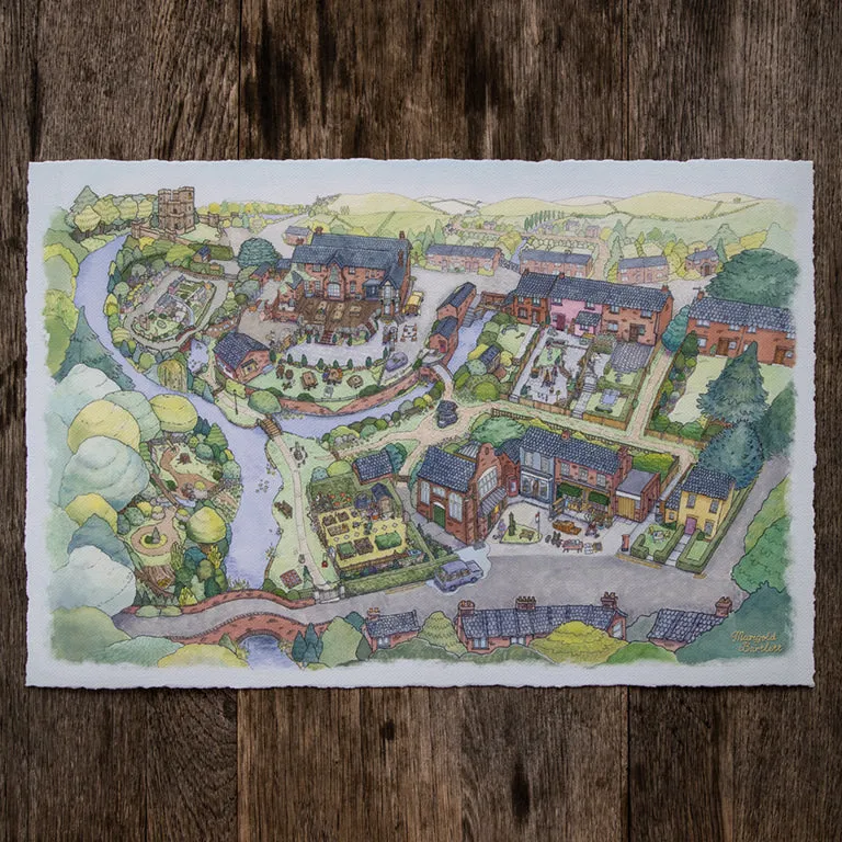Village Map Fine Art Print (Untitled Goose Game)
