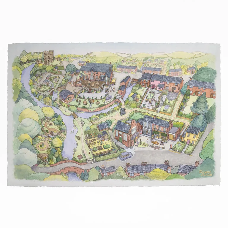 Village Map Fine Art Print (Untitled Goose Game)