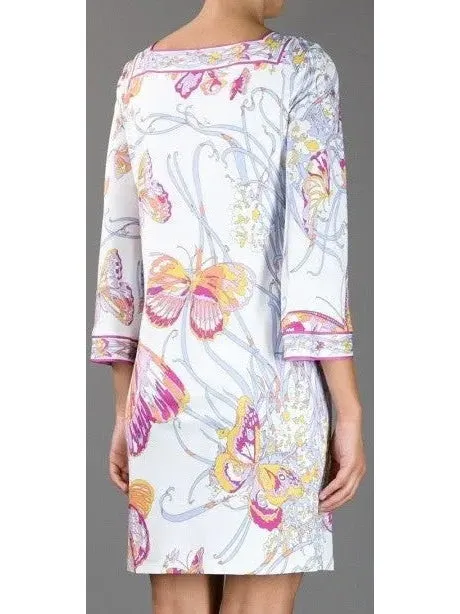 Women’s Butterfly Print Jersey Silk Shift Dress