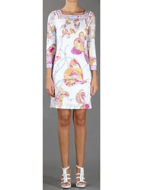 Women’s Butterfly Print Jersey Silk Shift Dress