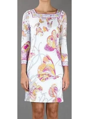 Women’s Butterfly Print Jersey Silk Shift Dress